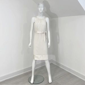 NWT SAMPLE AFTERSIX 6579 bride bridesmaid size 10 IVORY.  Chiffon Satin PRISTINE